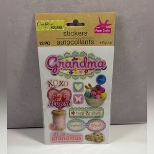 🩷5/$10 Grandma Pop-Up Sticker Pack - Pink & Pastel Craft Designs